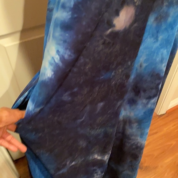 Navy tie dye maxi dress. - Picture 6 of 7